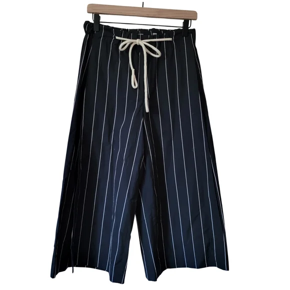 Vince Skinny Stripe Slit Culotte Wide Leg Palazzo Pants Size S - Picture 4 of 16
